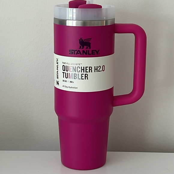 Stanley 30 oz Stainless Steel H2.0 FlowState Quencher Tumbler Fuchsia Pink - Picture 13 of 15
